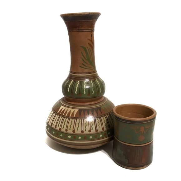 2 Piece Vase & Pottery Set